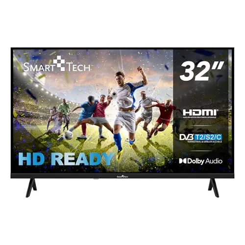 Smart Tech 32HN01K, televisor LED HD de 32 pulgadas sin funciones Smart