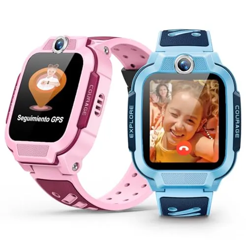 imoo Z3 Reloj Inteligente Niño, smartwatch niños con GPS y Llamadas, Videollamada 4G y Teléfono Reloj niños con GPS y Llamadas, Ultra-Precise Location Tracking (Rosa)