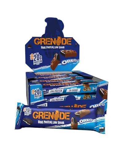 Grenade Barra de Proteína Baja en Azúcar - Sabor OREO, 12 x 60 g