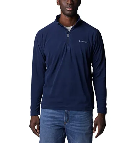 Columbia Klamath Range 2 Half Zip, Sudadera De Forro Polar Hombre, Azul (Collegiate Navy/Legacy Twill), M