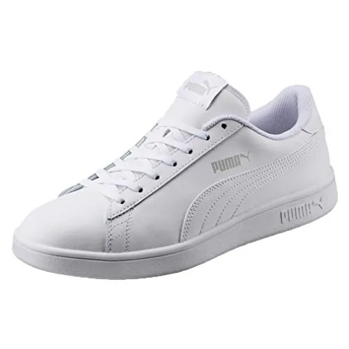 PUMA Smash V2 L, Zapatillas de Deporte Unisex adulto, Puma White-Puma White, 43 EU