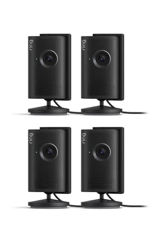 Ring Cámara interior Plus (Indoor Camera Plus, última generación) | Cámara de seguridad, enchufe | Retinal 2K, cubierta manual del objetivo | Prueba gratuita de 30 días del plan de suscripción Ring
