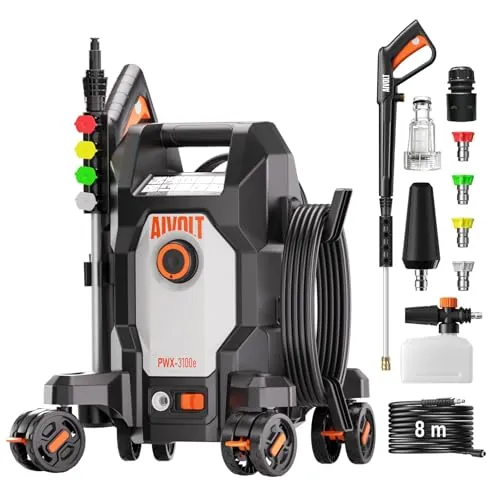 AIVOLT Hidrolimpiadora de Alta Presión 1800W, 170 Bares