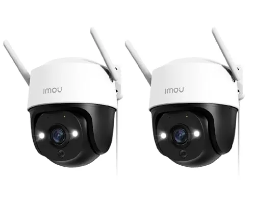 Imou 2-Pack Cámara Vigilancia WiFi Exterior, 3K(5MP) Cámara de Seguridad Exterior 360​​° PTZ, Detección de Humana, Visión Nocturna en Color, Seguimiento Automático, Sirena, Audio Bidireccional, Alexa
