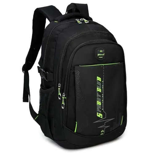 SIVENKE Mochila Escolar Impermeable para Niños y Adolescentes, Multifuncional para Ordenador Portátil, Viajes - Negro