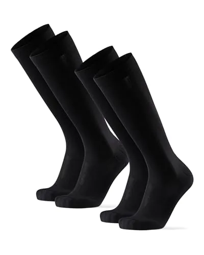 DANISH ENDURANCE Calcetines de Compresión, 1 y 2 Pack Negro 35-38