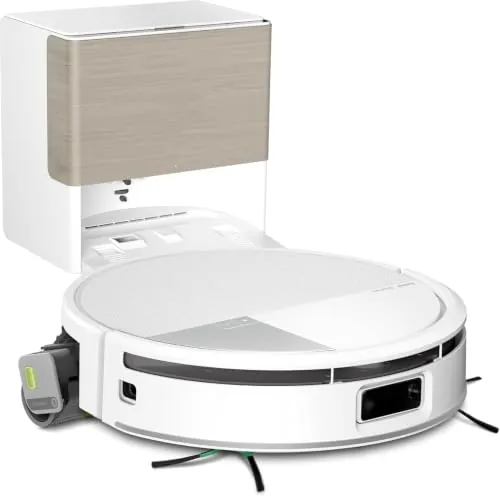 iRobot Roomba MAX 775 Combo Base AutoWash multifunción y Agua Caliente, 30.000 Pascales, Rodillo PowerSpin Extensible,Cubierta Protectora, 2 cepillos, Fregado/Secado con Calor, LiDAR 3D con IA,Blanco