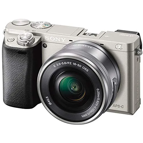 Sony A6000 - Cámara EVIL de 24 Mp (pantalla LCD 3", estabilizador óptico, vídeo Full HD, WiFi), plateado - Kit cuerpo con objetivo 16 - 50 mm