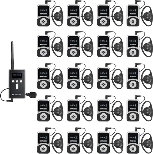 Retekess T130S Tour Guide System, Sistema Inalámbrico de Guía（1-20）
