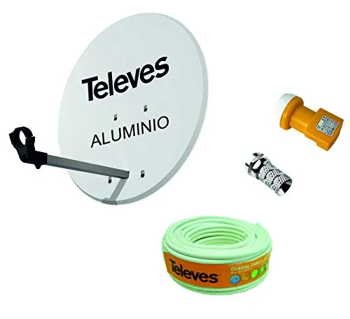 Kit Antena PARABOLICA TELEVES 63 Aluminio (con Rollo)