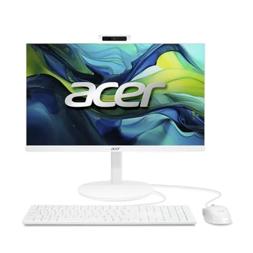 Acer Aspire C27-1E13U7UN All in One, Monitor 27" FullHD LCD (Intel Core i7-1355U, 32GB RAM, 1024 GB SSD, Intel Iris Xe Graphics, Windows 11 Home) Blanco, Teclado QWERTY Español y Ratón Inalámbrico