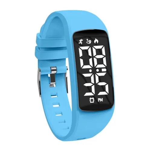 aswan watch Reloj Digital para Niñas y Niños con Cronómetro,Podómetro,Distancia y Calorías sin APPs ni Móvil,Calendario,Despertador-Reloj Fitness Tracker Infantil con Correa de Silicona