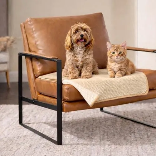 Dreamzie Manta Perro Impermeabile 63x88cm - Manta para Perros Reversible y Lavable a máquina – Suave Forro Polar para Sofá y Cama - Beige