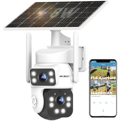 GENBOLT 2K AOV WiFi Cámara Vigilancia Exterior Inalámbrica Solar IP66
