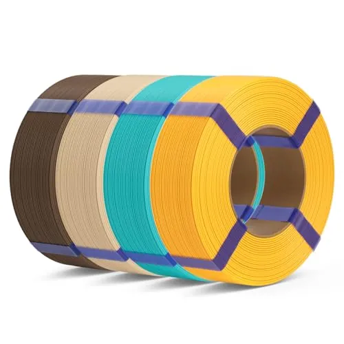 DEEPLEE Filamento PLA Basic Refill 1.75 mm, 4 colores, Kit 4 x 1 kg