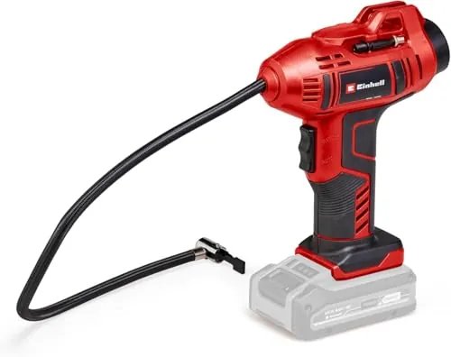 Einhell Compresor de coche con batería CE-CC 18 Li-Solo Power X-Change (iones de Li, 18V, 11 bar, 60cm de manguera de aire comprimido, función de desconexión automática, envío sin batería ni cargador)