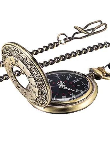 Reloj de Bolsillo Vintage Hombre Acero (Bronce), Retro