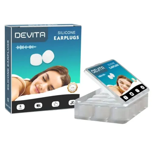 12 Tapones Oidos Ruido Dormir de Silicona. Para Dormir, Excelente Cancelación de Ruidos. Nadar, estudiar, antironquidos. eBook incluido 10 Consejos para Dormir Bien