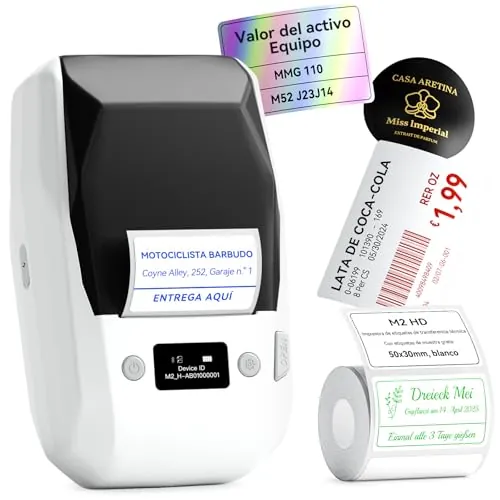 NIIMBOT M2 Impresora de Etiquetas Transferencia Térmica(Blanco)
