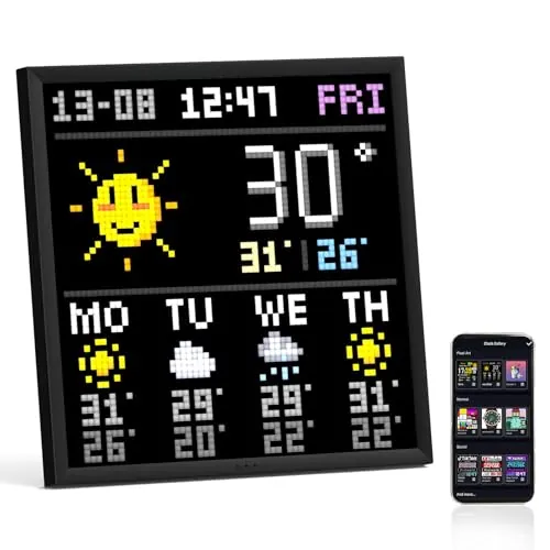 Pantalla Divoom Pixoo-64 WiFi Pixel Art con un Panel LED de 64x64, decoración de iluminación única con Control de aplicación