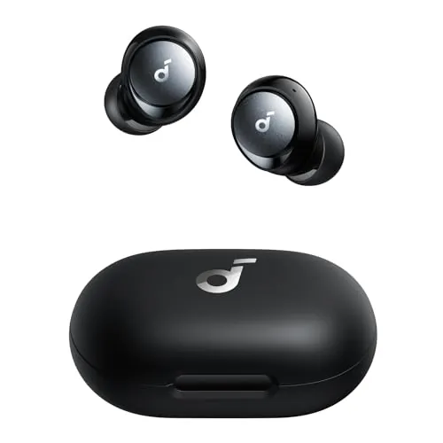 Soundcore by Anker Space A40 Auriculares Inalámbricos Bluetooth Cancelación Ruido Activa Adaptativo, 50H Reproducción Total, Hi-Res Sonido LDAC, Ajuste Cómodo, 6 Mics, Carga inalámbrica, Carga rápida