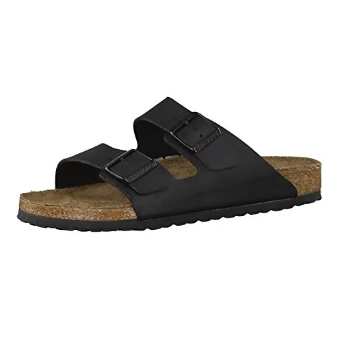Birkenstock 051791 - Sandalias con hebilla unisex, Negro, 39 (normal)