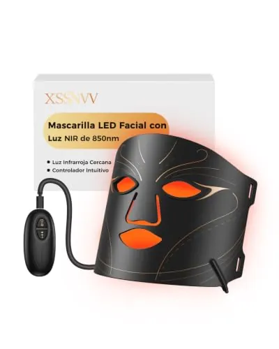 XSSNVV Máscara LED Facial con 4 Modos, 224 LEDs,Cuidado en Casa All