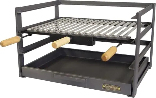 Imex El Zorro - Cajón para Barbacoa con Parrilla Inoxidable | 71x41x35 cm | Diseño Compacto y Resistente para Cocinar al Aire Libre