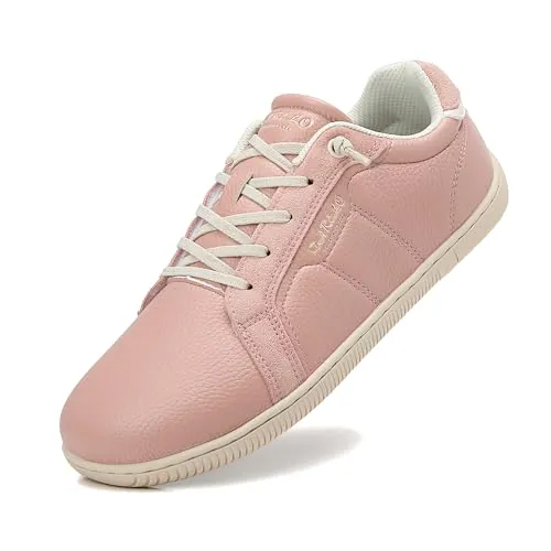 TARELO Zapatillas Barefoot Mujer Pies Anchos Dedos Calzado Zapatos Deportivas Minimalistas Casual Ligeras Talla 36-41(B Rosa, 38)