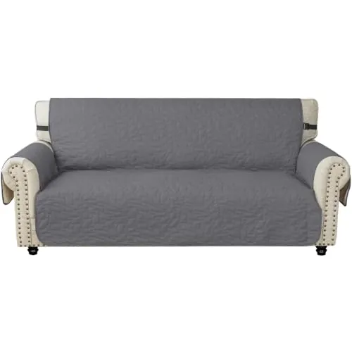 Ystyle Funda Sofa 3 Plazas, Verano Cubre Sofa, Gris Claro | Fundas Para Sofa Antipelos Mascotas, Fundas De Sofa Anti Gatos, Protector Sofa Antideslizante, Sofa Cover Antimanchas