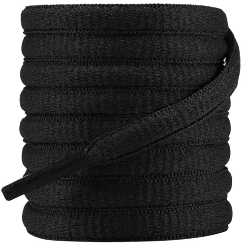 Dafannis Cordones ovalados para zapatos deportivos, 2 pares de cordones semicirculares para zapatillas, zapatillas de correr, zapatillas de baloncesto y zapatillas de deporte