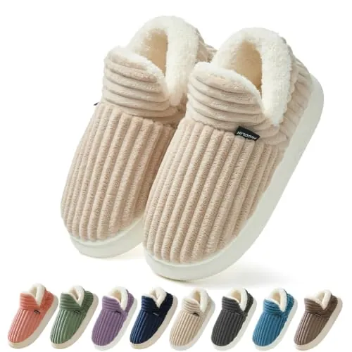 Coswind Zapatillas Casa Mujer Hombre Invierno Pana Cerradas Pantuflas