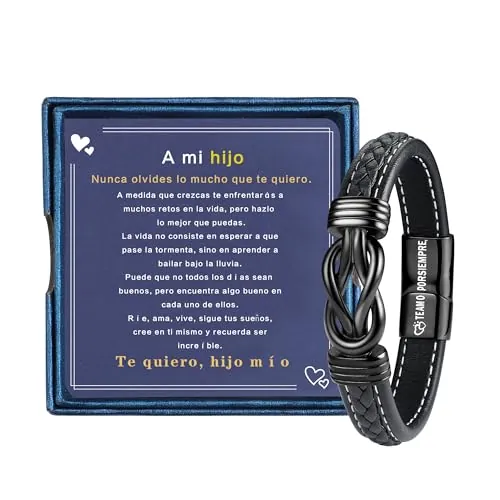 YADOCA Pulsera de Cuero para Adolescentes - Regalos de Cumpleaños y Navidad para Mamá y Papá