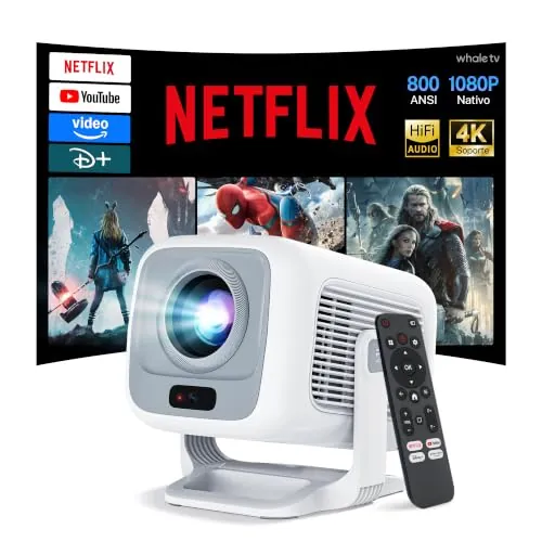 [Compatible con Netflix] Proyector Inteligente 1080P Nativo, Android 13