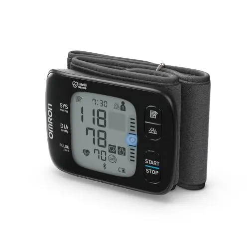 OMRON RS7 Intelli IT Tensiómetro de muñeca con Bluetooth, 2 Usarios