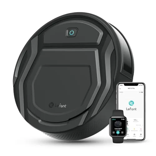 Lefant M210P Robot Aspirador 2200Pa, Aspirador Robot Autonomía de 120 Min, WiFi/App/Alexa, Sensor de Anticolisión/Caída Navegación Inteligente, Delgado y Silencioso, 6 Modos de Limpieza