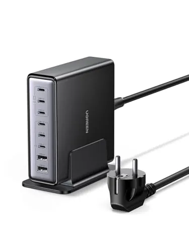 UGREEN Zapix 200W Cargador USB C GAN Tech Carga Rápida con 8 Puerto 100W Cargador PD Compatible con MacBook Pro/Air iPhone 17 Pro MAX Air Series16-12 Galaxy S26