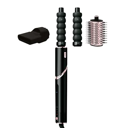 Shark FlexStyle, Secador de Pelo y Moldeador 3 en 1, Negro/Rosa Dorado