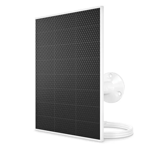 Arlo Cargador de panel solar | Accesorio certificado Arlo | Resistente a la intemperie, fácil instalación, blanco (lanzado en 2025)
