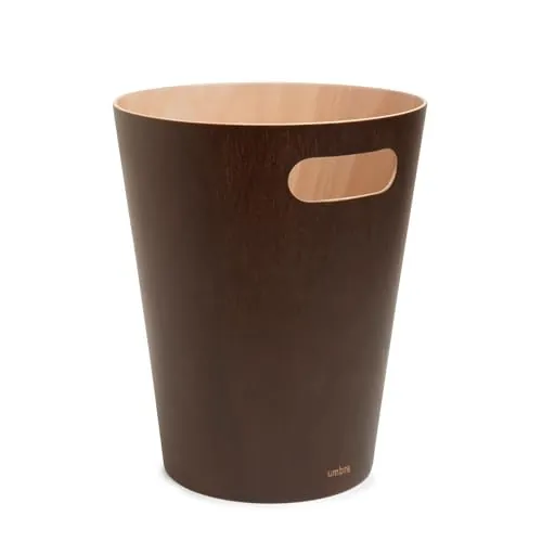 Umbra Woodrow Papelera de Madera, 7.5L, Espresso