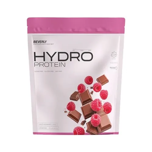 Beverly HYDRO PROTEIN – Proteína Hidrolizada de Suero con DigeZyme® y Tolerase® | 29 g Proteína por Ración | 1 kg (28 Servicios) | Alta Digestibilidad (Chocolate frambuesa)