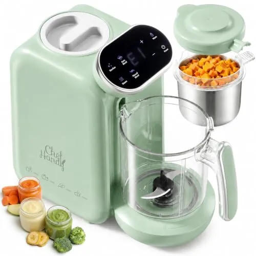Chefhandy Procesador de Alimentos Bebé 5 en 1 con Licuadora, Verde