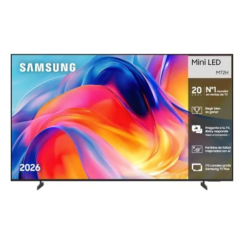 Samsung TV 55 Pulgadas Mini LED M72H 4K Smart TV con Vision AI Companion, Modo Football TV Plus, Deportes, Cine y Gaming, 2026