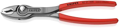KNIPEX TwinGrip Alicate de agarre frontal y lateral con cartulinas autoservicio Mangos plasticos por inmersión, 82 01 200