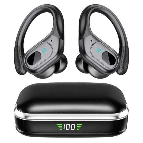 HAOYUYAN Auriculares inalámbricos Bluetooth 5.4, Earbuds de cancelación de Ruido con Tiempo de reproducción de 75 Horas, Pantalla de alimentación led, Auriculares Impermeables IPX7