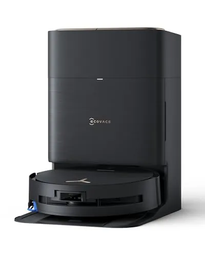 ECOVACS DEEBOT X9 Pro Omni Robot Aspirador y friegasuelos, 16 600 Pa, Ultrafino, fregado con mopa y autolavado inst, OZMO Roller, ZeroTange 3.0, TruEdge 2.0, Secado Aire Cal, Negro