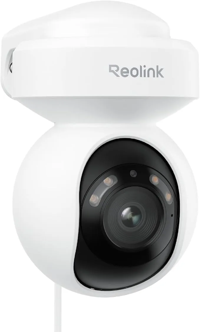 Reolink 4K Camara Vigilancia WiFi Exterior con Pan&Tilt, Seguimiento automático, Wi-Fi 6, Camara Vigilancia Domicilio WiFi con detección Inteligente, focos, Audio bidireccional, E1 Outdoor S