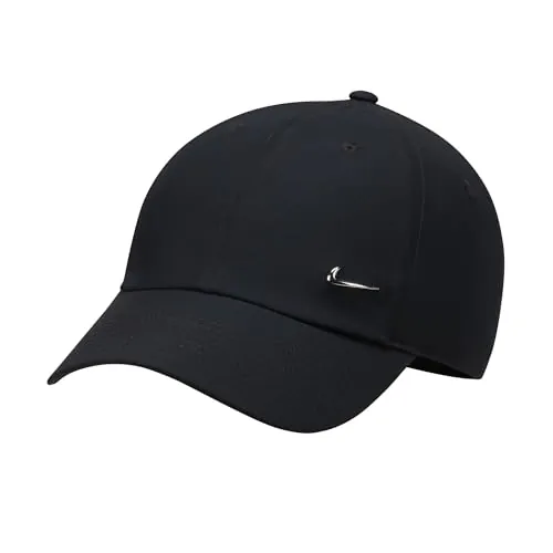 Nike FB5372-010 U NK DF Club Cap U CB MTSWSH L Hat Unisex Adult Black/Metallic Silver Tamaño M/L