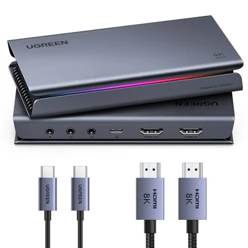 UGREEN Tarjeta de Captura de Video HDMI 2.1 4K 144Hz en Bucle USB 3.2 Gen 2