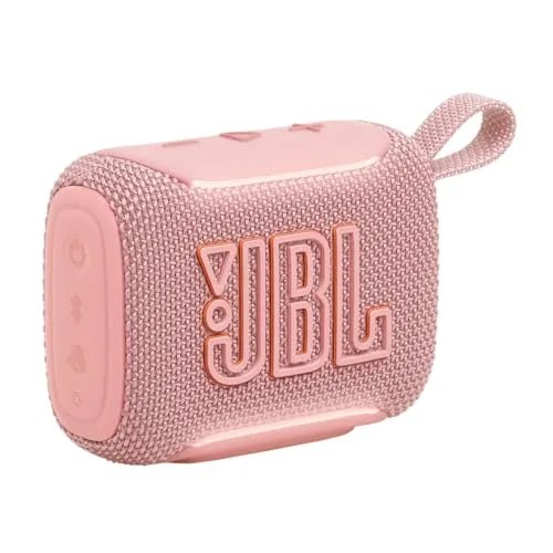 JBL GO 5 Altavoz Bluetooth ultraportátil con Sonido Big JBL Pro y Graves Fuertes, emparejamiento AirTouch, diseño Impermeable y Tiempo de reproducción de 10 Horas, Rosa